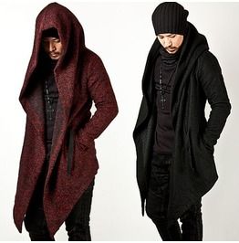 Avant Garde Mens Assassin Creed Inspired Hoodie (Black Color) Steampunk Men, Gothic Coat, Mens Tops Fashion, Autumn Wine, Cool Coats, Hooded Trench Coat, Graduation Outfits, Trench Coat Men, Hooded Cloak