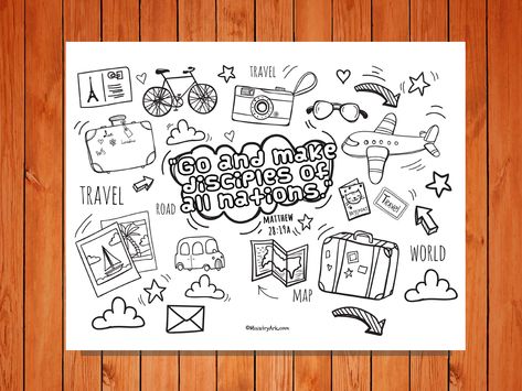 The 'Matthew 28:19a' Printable helps children to start thinking about what it means to reach the nations for Christ. Disciples Craft, Go And Make Disciples, Great Commission, School Prayer, Children's Church Crafts, Matthew 28 19, Bible Story Crafts, Bible Study For Kids, Matthew 28