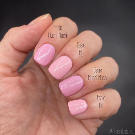 Essie Nail Polish Muchi Muchi, Essie Muchi Muchi Nail Polish, Muchi Muchi Essie, Essie Fiji Nail Polish, Essie Nail Polish 2024, Fiji Nails, Essie Fiji, Nail Paints, Pink Gel Nails