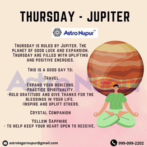 #Thursday Ritual. Checkout the role of Thursday #magic in your life 😉 Follow @astro_nupur on social media or +91-9990992202. #astronupur #Zodiac #guru #jupiter #horoscope #kundali #Astrology #goodluck #astro #Luck #Foreigntravel #topastrologer #yellowsapphire #gemrecommendation #guruwar #nupurchaurasia #ladyastrologer #decodeastrology #astrologernupur #zodiac #astroshorts #astrovideos #kundali #astroconsultation #astroconsultancy Thursday Ritual, What Is Astrology, Astrology Meaning, Aadi Shakti, Astrology Planets, Vedic Mantras, Switch Words, Inner Child Healing, Astrology Numerology