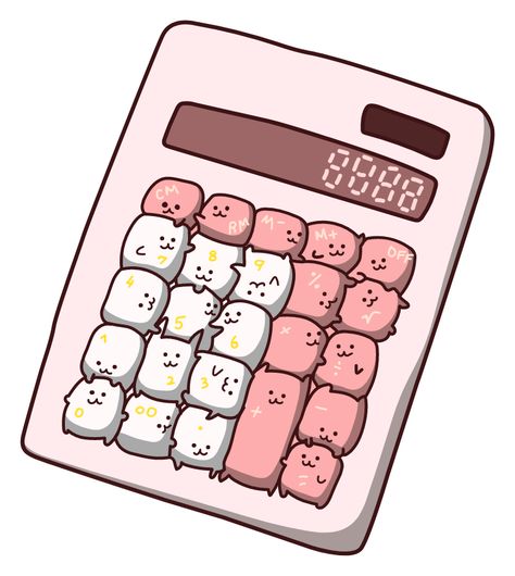 Pink Catculator Sticker. What happens if the buttons in the calculator are replaced by cute kawaii cats? That's right, we get a Catculator. Apps Kawaii, Icona Ios, Whatsapp Logo, App Icon Aesthetic, App Icons Aesthetic, Kawaii App, App Pictures, Simple Designs To Draw, Cute App