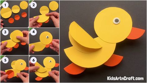 Ruzno Pace, Harvest Crafts For Kids, Duck Craft, Crafts At Home, Easy Craft For Kids, Harvest Crafts, Duck Crafts, School Kids Activities, Circle Paper