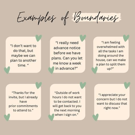 Healthy Boundary Responses, Relationship Boundary Examples, Example Of Boundaries, Work Boundaries Examples, Boundaries For Parents, Boundaries Responses, How To Set Personal Boundaries, Setting Boundaries Examples, Setting Healthy Boundaries Relationships