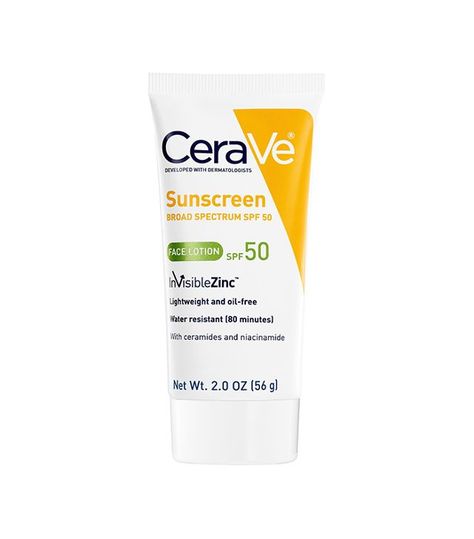 The Best Sunscreen for Acne-Prone Skin | Byrdie Cerave Sunscreen, Sunscreen Facts, Cucumber Face, Acne Prevention, Cerave Moisturizer, Lotion With Spf, Sunscreen Face, Best Sunscreen, Homemade Moisturizer