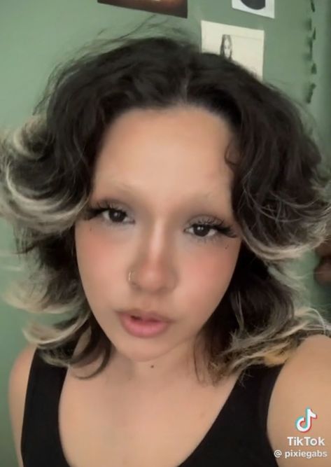 @ pixiegabs on TikTok Long Hair with Frosted Tips, Shag Haircut Long Hair Frosted Tips, Frost Tips Hair, Frosted Tips Long Hair, Frosted Tips Women Hair, Frosted Tips Hair, Haircut 2025, Dream Haircut, Brown Layered Hair, Frosted Tips