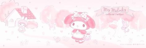 Pink Kawaii Banner, My Melody Header, Cute Twitter Headers, Twitter Backgrounds, Cute Banners, Cute Headers, Baby Pink Aesthetic, Pink Hello Kitty, Twitter Headers