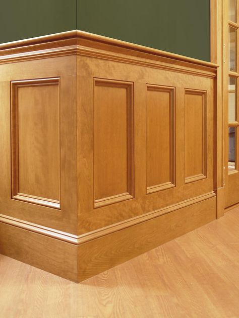 Wall Wooden Panelling, Oak Wainscoting, Walnut Millwork, Victorian Millwork, Stained Millwork, White Wainscoting With Oak Trim, Traditional Millwork Details, Wood Waynes Coating Rustic, Wood Wainscoting