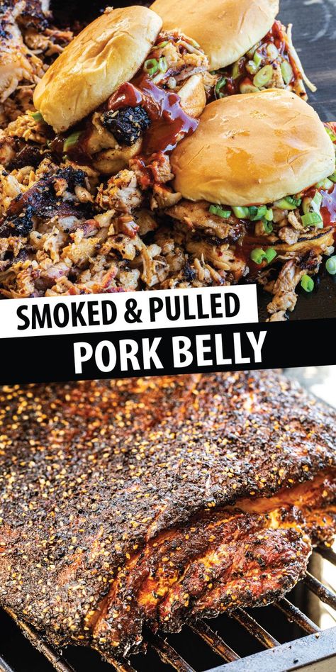 Korean Pulled Pork, Kamado Grill Recipes, Meat Lovers Recipes, Smoked Pork Belly, Smoked Chicken Recipes, Electric Smoker Recipes, Pellet Smoker Recipes, Korean Pork, Pulled Pork Sandwiches