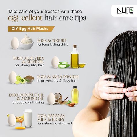 Hair Care Tips Egg Hair, Egg Hair Mask, Hair Smoothening, Soft Shiny Hair, Egg For Hair, Homemade Hair Treatments, Stop Hair Breakage, Dry Frizzy Hair, Vietnamese Hair