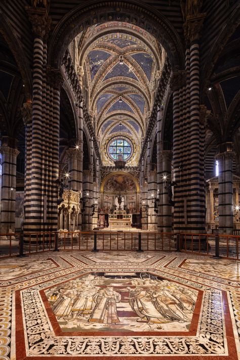 Siena's spectacular cathedral floor has been temporarily uncovered Siena Cathedral, Marble Square, Italian City, Marble Floor, 14th Century, Eiffel Tower Inside, Siena, Great Artists, Eiffel Tower