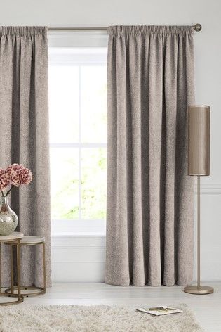 Heavyweight Chenille Pencil Pleat Lined Curtains Chenille Curtains, Plain Curtains, Curtain Texture, Thermal Curtains, Pleated Curtains, Modern Curtains, Pencil Pleat, Lined Curtains, Curtain Poles