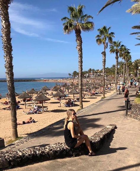 Tenerife Playa De Las Americas Beach, Tenerife Spain, Travel Checklist, City Scene, Balearic Islands, Canary Islands, Dolores Park, The Beach, Vision Board