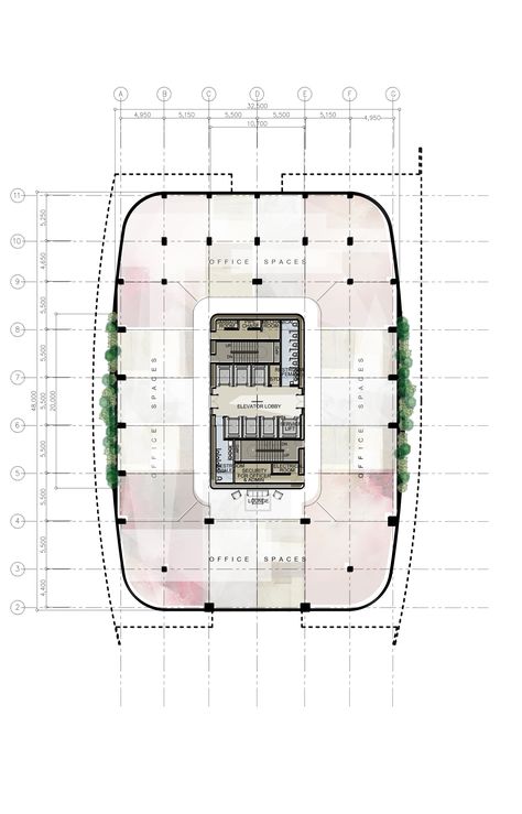 Design 8 / Proposed Corporate Office Building / High-rise Building / Architectural Layouts / Floor plans / Plates Corporate Office Building, High Rise Architecture, Office Building Plans, Commercial Building Plans, Office Layout Plan, Site Development Plan, Architecture Structure, Parking Building, Building Office