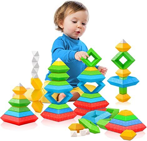 Blocks For Toddlers, Learning Toys For Toddlers, Stacking Blocks, Toddler Age, Stacking Toys, Stem Toys, Preschool Learning Activities, Activity Toys, Block Toys