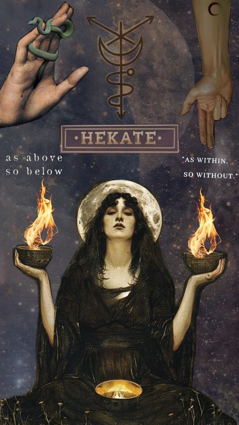 #fyp #hekate #witch #witchcraft #witches #altar #hekatewallpaper #hecate Hecate Wallpaper Goddess, Dark Godesses, Offerings To Hecate, Hecate Aesthetic Wallpaper, Witchy Art Aesthetic, Veiling In Witchcraft, Hecate Alter, Pagan Tips, Child Of Hecate