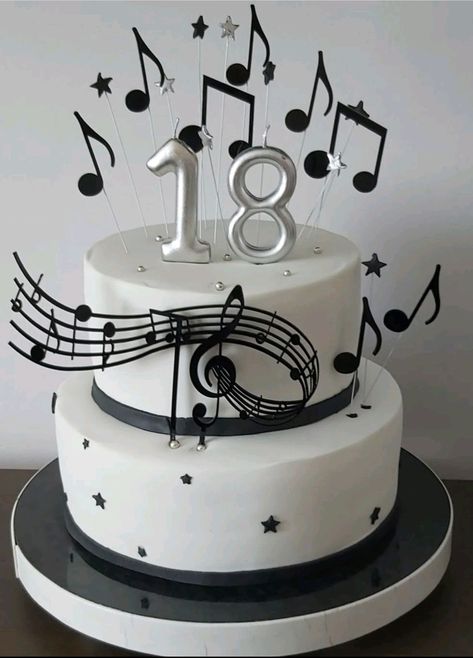 Majorat Ideas, Cake Messages, Birthday Cake Messages, Music Cake, 70th Birthday Cake, Bbq Ideas, 18th Birthday Cake, Boy Music, Boy Birthday Cake