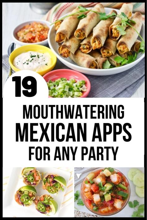 19 easy Mexican appetizers for any party. These apps are so good that they won't last long. #appetizers #mexicanfood #texmex Mexican Food Small Bites, Easy Layered Nacho Dip, Easy Mexican Appetizers, Mexican Appetizer Recipes, Appetizers Mexican, Mexican Appetizers Easy, Mexican Appetizer, Mexican Food Recipes Appetizers, Fiesta Food