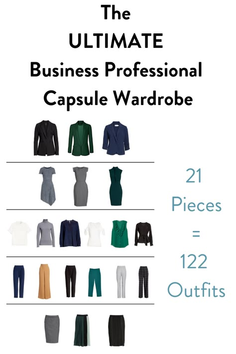 New year, new wardrobe, am I right? But your business professional capsule wardrobe doesn't have to break the bank or be a million pieces. You can do it with just 21 pieces and not even repeat an outfit, take that Karen. Business Professional Capsule, Business Professional Capsule Wardrobe, Professional Capsule Wardrobe, Business Capsule Wardrobe, Business Capsule, Mode Ab 50, Workwear Capsule, Capsule Wardrobe Women, Work Capsule