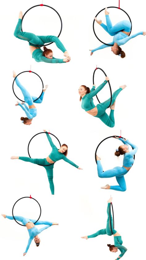 Ariel Hoop Poses, Aerial Lyra Poses, Acrobat Poses Reference, Hoop Acrobatics, Hoop Gymnastics, Circus Gymnast, Aerial Spiral, Aerial Silks Poses, Aerial Hoop Poses