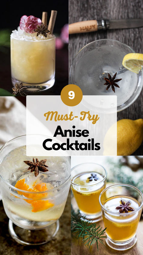 Anise Cocktails Cocktails With Star Anise, Anisette Liquor Recipes, Star Anise Cocktail, Anise Recipes, Sazerac Cocktail, Liquor Recipes, Cocktails To Try, Thanksgiving Cocktails, Sazerac