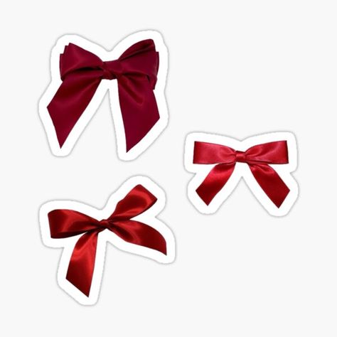 "red bow sticker pack " Sticker for Sale by audreycore Scrapbook Red Theme, Red Theme Stickers, Bow Sticker, Red Journal, Journal Prints, Computer Stickers, Diy Hair Accessories Ribbon, Flower Graphic Design, Computer Sticker