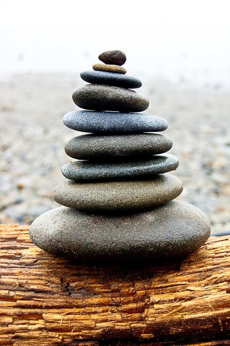 In Balance Cairne or Stacked Rocks on Washington by TerraVision, $25.00 Stacked Rocks, Washington Beaches, Image Zen, Stone Balancing, Rock Cairn, Stone Cairns, Zen Rock, Rock Sculpture, Stacked Stone