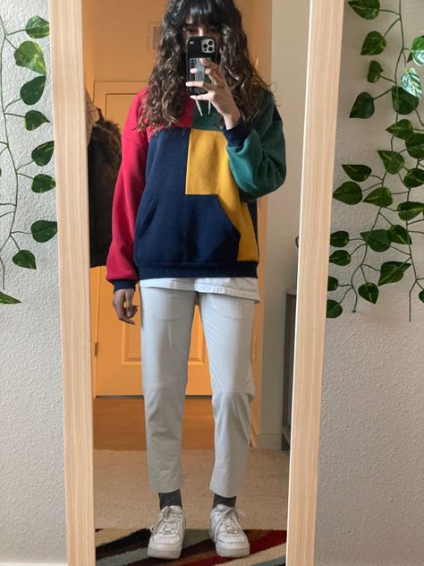 Colorblock Hoodie Outfit, Rectrek Pants Outfit, Outdoor Voices Outfit, Colorblock Pants, Colorblock Hoodie, Outdoor Voices, Hoodie Outfit, Outfits Casuales, Pants Outfit