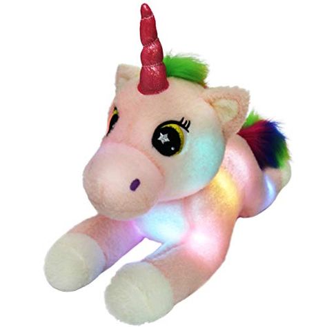 Unicorn Light, Alat Makeup, Unicorn Stuffed Animal, Unicorn Doll, Pink Puppy, Preschool Gifts, Teddy Bear Stuffed Animal, Glitter Gifts, Pet Holiday