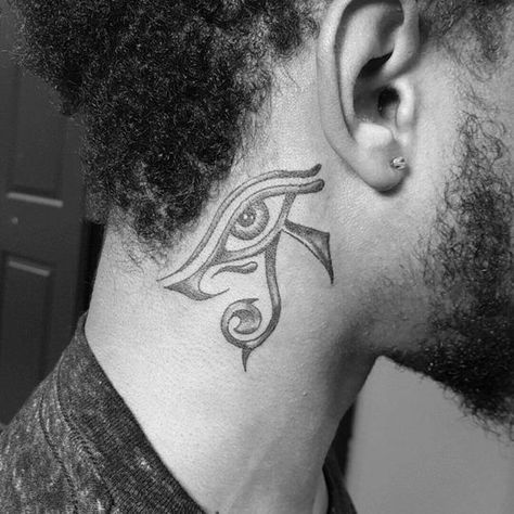 250 Egyptian Tattoos of 2018 (with Meanings) - Wild Tattoo Art Egypt Tattoos, Eye Of Ra Tattoo, Egyptian Tattoos, Egyptian Eye Tattoos, 9 Tattoo, Ankh Tattoo, Horus Tattoo, Heather Moss, Africa Tattoos