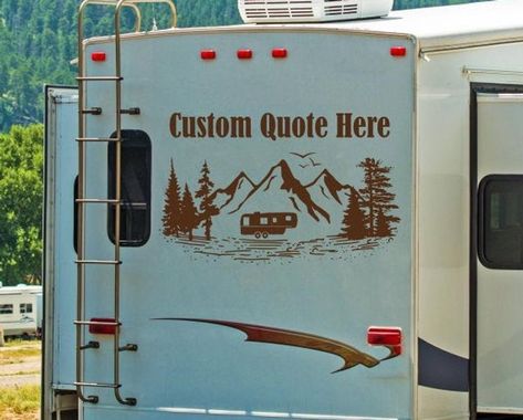 Custom quote for RV custom RV decal personalized rv decal | Etsy Truck Window Stickers, Custom Rv, Camper Decals, Rv Decals, Camping Rules, Fifth Wheel Trailers, Vinyl Monogram, Rv Accessories, Quote Decals