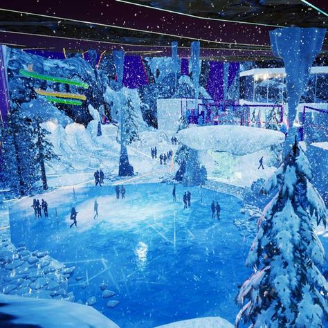 Greenland Ganjiang Indoor Snow Park Indoor Snow, Snow Park, Indoor Amusement Parks, Coworking Space Design, Ice Rink, Play Structure, Ice Climbing, Amusement Parks, Dream City