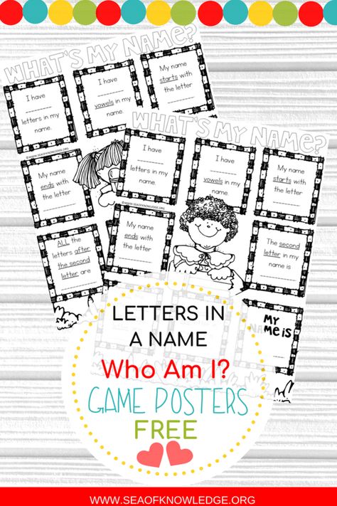 Name Activity for Students Name Games For Kids, Preschool Reading Activities, Letter Identification Activities, Name Activity, Letter Recognition Games, Educational Activities For Toddlers, Back To School Funny, Activity For Students, Teaching Elementary School