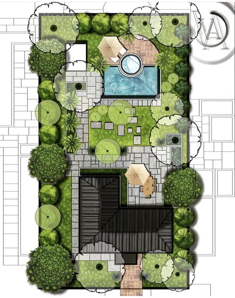 Backyard Landscaping Drawings, Formal Garden Plan, Site Plan Design Villa, Residential Garden Plan, Villa Garden Design Landscaping Plan, Site Plan Design Architecture Ideas, Site Development Plan House, Villa Landscape Plan, Site Development Plan Drawing