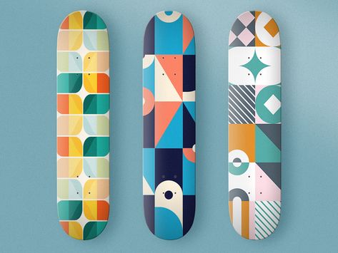 by Jon Delman Colorful Skateboard, Surfboard Painting, Skateboard Ideas, Skateboard Designs, Longboard Design, Skateboard Deck Art, Skateboard Art Design, Deck Art, Custom Skateboards