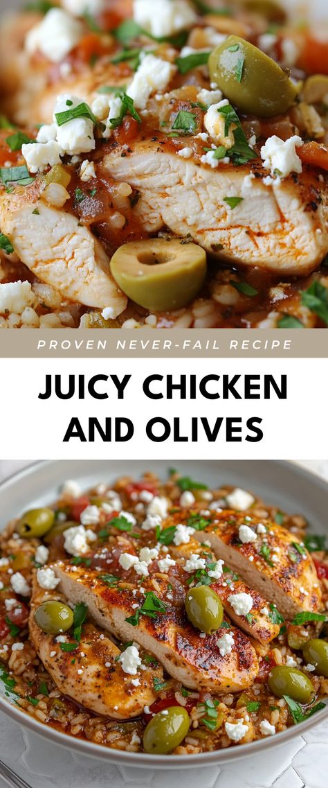 Image for Juicy Chicken and Olives Recipes With Olives, Chicken And Olives, Olive Dishes, Olive Recipes, Red Onion Relish, Yummy Chicken, Tasty Chicken, Cozy Dinner, Onion Relish