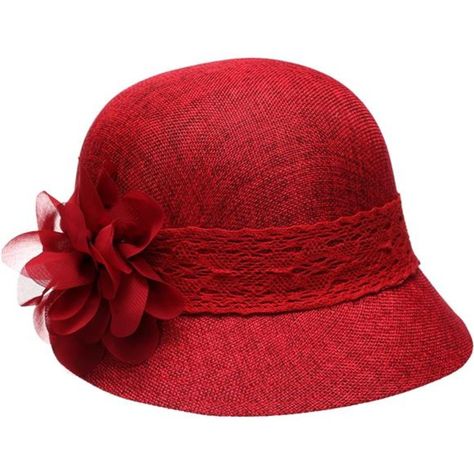 Red fitted hat