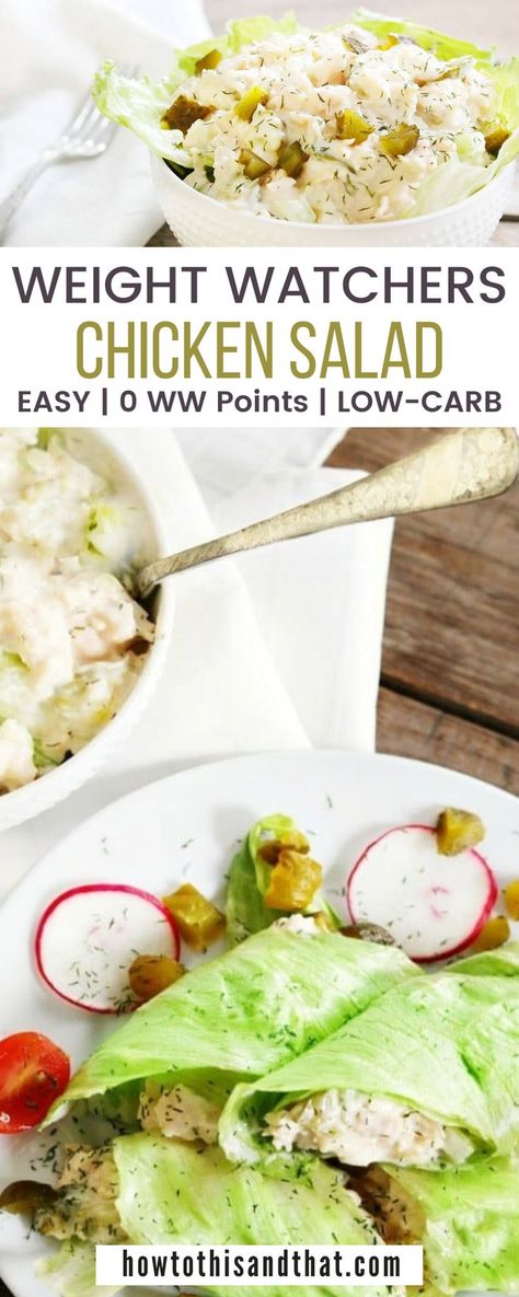 This recipe is naturally keto, low carb and even zero weight watchers points! Our easy low carb chicken salad or weight watchers chicken salad, cause it is both, is the perfect make ahead meal for the week. Serve on bread or wrap in lettuce. Our dill pickle chicken salad is packed with... you guessed it, dill pickles. Aside from the pickles we added celery for crunch and freshness. It really is simple to whip up any time of the day. Chicken Salad With Dill, Weight Watchers Chicken Salad, Chicken Salad Keto, Dill Pickle Chicken Salad, Pickle Chicken Salad, Dill Pickle Chicken, Pickle Chicken, Weight Watchers Food Points, Low Carb Chicken Salad