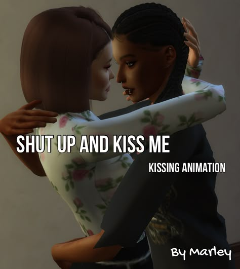 Shut up and kiss me - Animation - The Sims 4 Catalog Couple Animation Sims 4, The Sims 4 Animations Couple, Sims 4 Animations Kiss, Sims 4 Kissing Mod, Sims 4 Couple Poses Kiss, Sims 4 Kissing Poses, Animation Sims 4 Cc, Sims Kiss, Sims 4 Kissing Animations