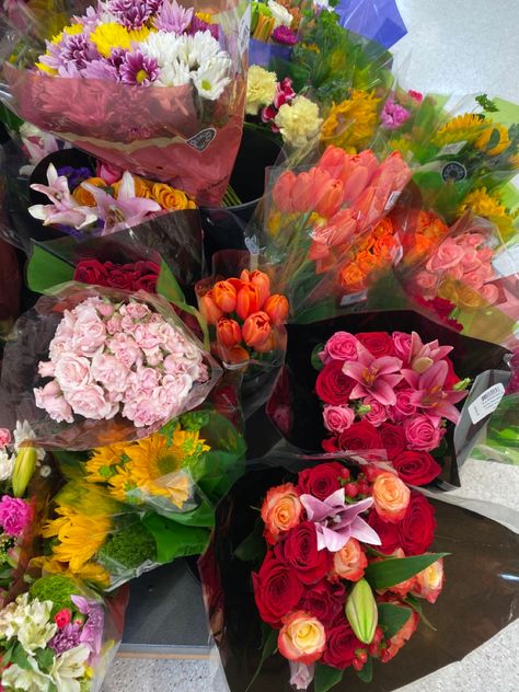 Grocery Store Bouquet, Grocery Store Flowers, Flowers Colorful, Tulip Bouquet, Grocery Stores, Rose Bouquet, Fresh Flowers, Grocery Store, A Girl