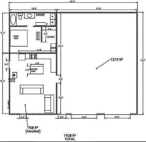 Shop With Living Quarters Plans, Barndominium Shop, Pole Barn With Living Quarters, Shop With Living Quarters, Garage Apartment Floor Plans, Garage With Living Quarters, Barn With Living Quarters, Barn Apartment, Barn Shop