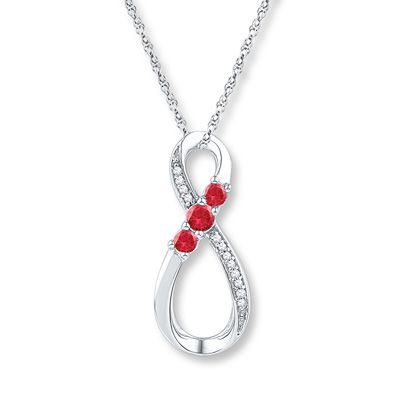 Kay - Diamond Infinity Necklace Lab-Created Rubies Sterling Silver Infinity Symbol Necklace, Infinity Symbol Tattoo, Diamond Infinity Necklace, Jewelry Advice, Symbol Necklace, Necklace For Her, Infinity Necklace, Infinity Symbol, Accessories Jewelry Necklace