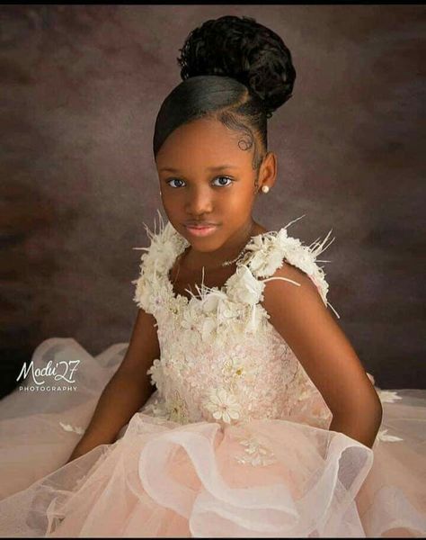 Updo Hairstyles For Natural Hair, Flower Girls Hairstyles Black Kids, Girls Pageant Hairstyles, Wedding Hairstyles For Kids, Matrix Hairstyle, Hairstyles Flower, Girl Hairstyles Black, Wedding Hairstyles For Girls, Black Hair Bun