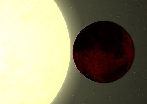 Exoplanets, also called as "extrasolar planets" are the planets that exist outside our solar system that orbit stars other than our sun.  The Dark Planet: TrES-2b does not reflect any light and hence been named as “The Dark Planet”. It reflects a meagre 1% of the light projected on it. Tres-2b Planet, Extrasolar Planets, Tres 2b, Space Paintings, Another Earth, Dark Planet, Ice Giant, Binary Star, Other Galaxies