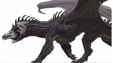 Black Dragon Art Dnd, Dnd Black Dragon, Black Dragon Dnd, Black Dragon Art, Dnd Beasts, Dragon Concept Art, Dragon Concept, Black Dragons, Dragon Anatomy