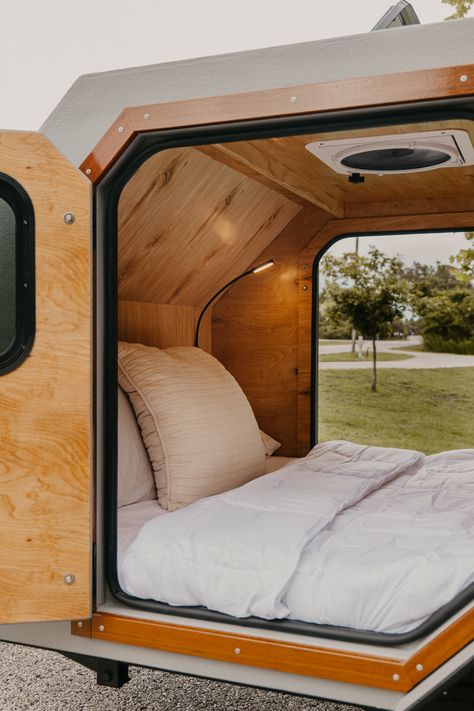 Harbor Freight Trailer, Teardrop Trailer Interior, Diy Teardrop Trailer, Bed Bunk, Adventure Trailers, Trailer Interior, Teardrop Camper, Harbor Freight, Teardrop Trailer