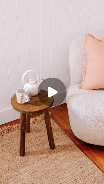 Geneva Vanderzeil on Instagram: "HOW TO MAKE A RUSTIC STOOL! I love small rustic wooden stools to use as side tables and room accents, but it’s hard to find them to buy, and because so many of you ask me about one that I have at home, I wanted to show you how to make your own! First I took very basic legs and a circle of pine and ‘aged’ them. Then, using my favourite @feast_watson Prooftint stain in Old Baltic, I was able to give it this really rustic look which I LOVE! It’s the perfect little piece to use in a bathroom or living room to display candles, books or maybe your half drank cup of tea? I’d love to hear what you guys think of my craftsman skills on this one! You can find the full tutorial and materials list over on my website. #FWxGeneva #DIY #ad" Rustic Stools, Small Stool, Candle Displays, Wooden Stools, A Circle, Drinking Cup, Cup Of Tea, How To Make Your, Geneva