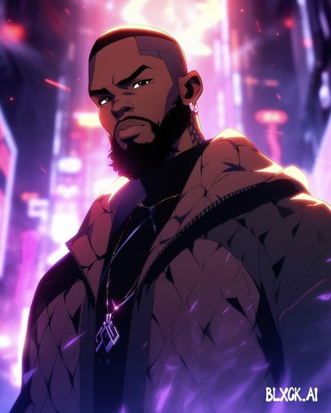 Writing Thoughts, Cartoon Inspiration, Anime Inspiration, Dope Cartoons, Black Kings, Black Anime Guy, African Artwork, Black Anime, Black Characters