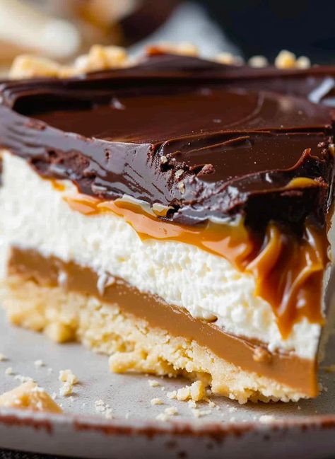 Millionaire Cheesecake Recipe, Millionaire Cheesecake, Millionaire Pie Recipe, Millionaires Cheesecake, No Bake Caramel Cheesecake, Chocolate Caramel Cheesecake, Chocolate Ganache Topping, Caramel Cheesecake Recipes, Millionaires Shortbread