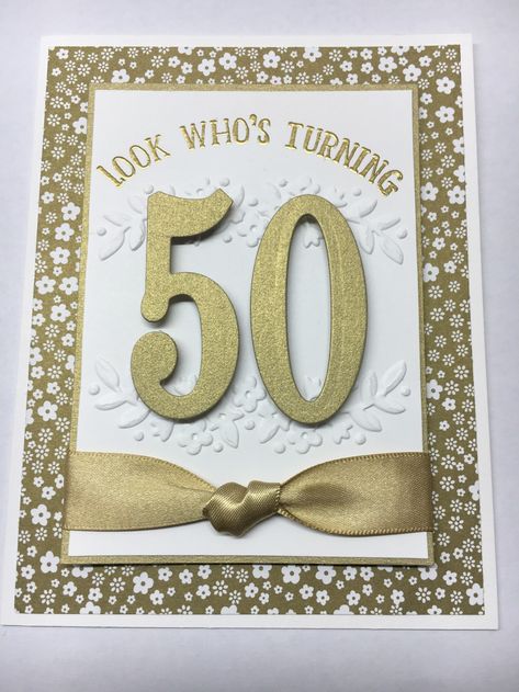 Look Who’s Turning 50! | Just Stampin' 50th Anniversary Cards, 50th Birthday Card, Swap Ideas, Shower Cards, 50th Birthday Cards, Birthday Cards For Women, Birthday Cards For Men, Milestone Birthday, Birthday Numbers