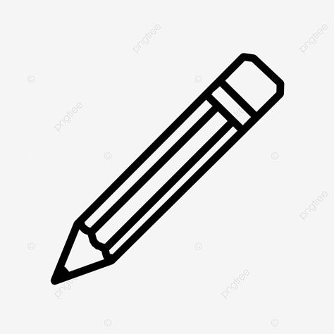 Pencil Clip Art Black And White, Pencil Clipart Black And White, Pencil Vector, Pencil Icon, Pencil Clipart, Pencil Cartoon, Black And White Png, White Png, Object Drawing